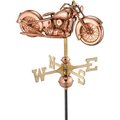 Good Directions Good Directions Motorcycle Garden Weathervane, Polished Copper w/Garden Pole 8846PG